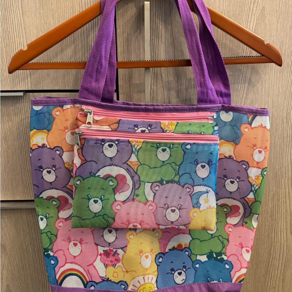 Care Bears Beach Tote Bag with pouch. Lightweight and super cute!
